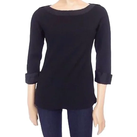 CHANEL | Tops | Chanel Not For Resale Top Uniform Black 34 Sleeve  